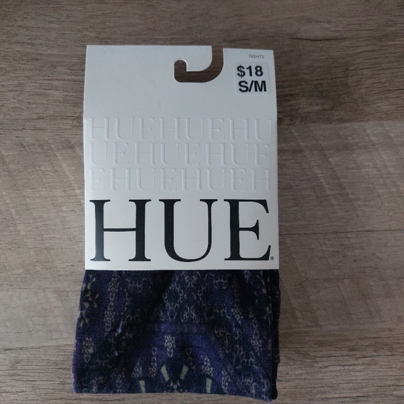 HUE Purple Patterned Tights/pantyhose - Picture 1 of 1